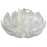 Garda, luxury Italian Murano glass ceiling light or flush mount, 1980s