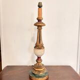 Vintage Ostrich Egg Lamp Stand Art Deco Venetian Florentine Candle Holder