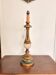 Vintage Ostrich Egg Lamp Stand Art Deco Venetian Florentine Candle Holder