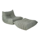 Togo set of armchair and pouf in melange tweed