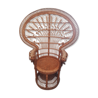 Emmanuelle chair or rattan peacock chair