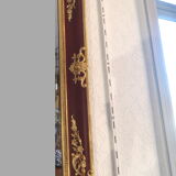 Golden and lacquered mirror 81x75cm