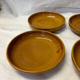 Set of 4 glazed stoneware bowls or plates