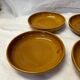 Set of 4 glazed stoneware bowls or plates