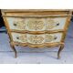 Chest of drawers with 2 drawers, secretary in gilded wood.