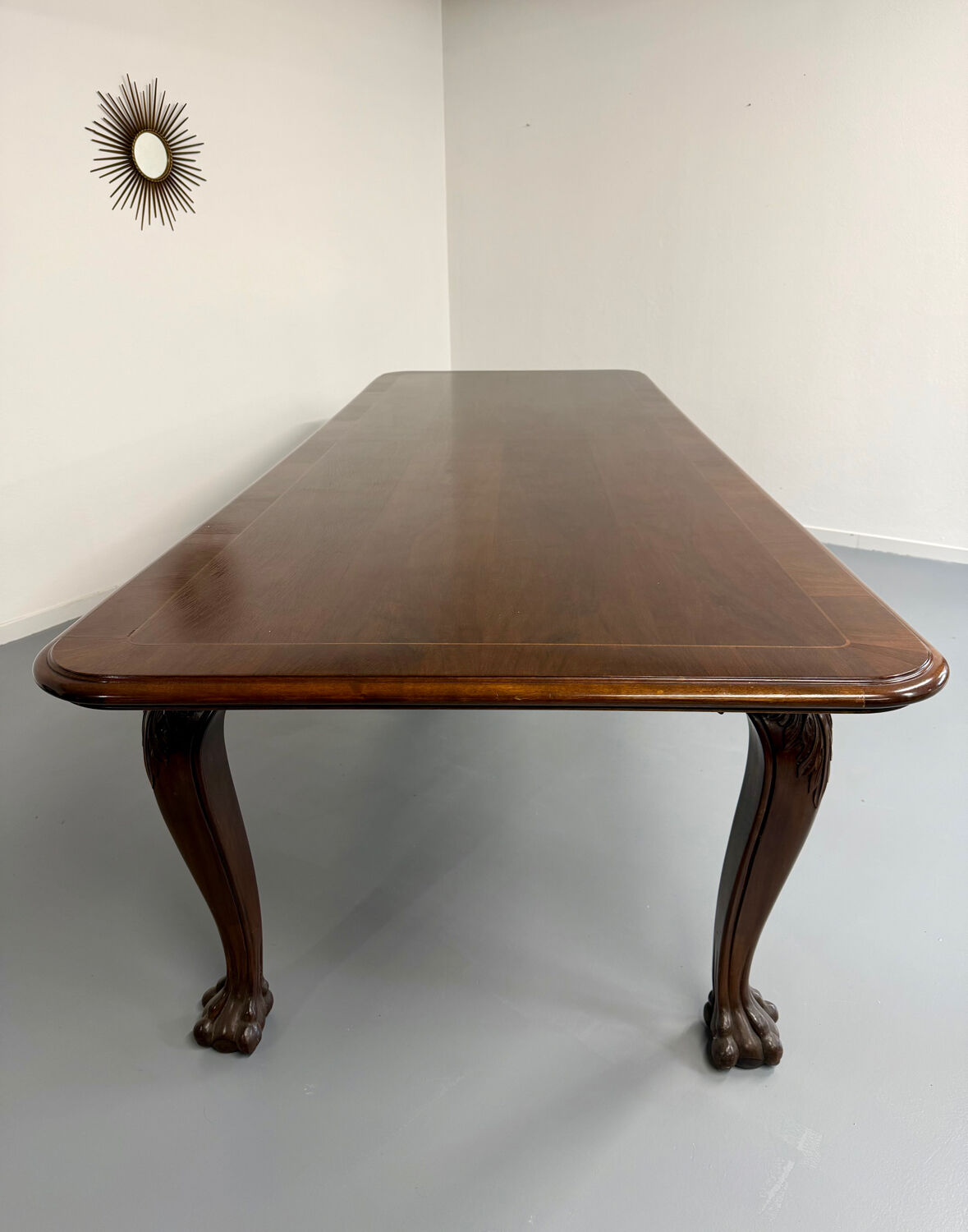 Large Chippendale dining table 300 cm claw foot an60