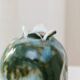 Vase en céramique multicolore fait à la main, poterie italienne des années 1970, à bouche triple lobée.