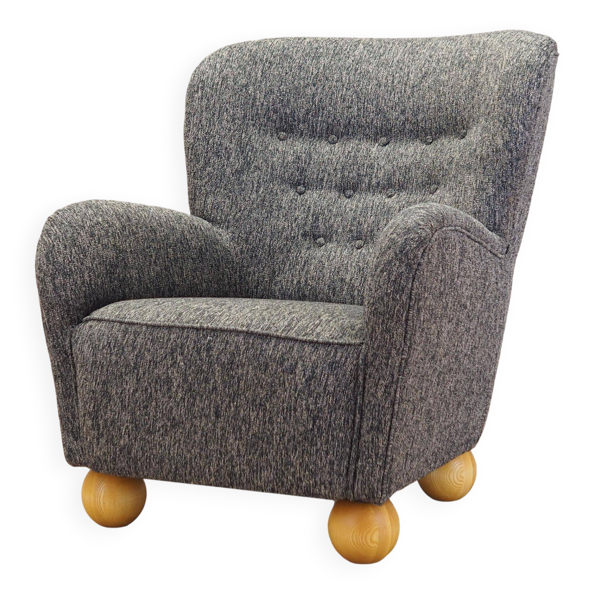 Grey armchair, Scandinavian design, production: Denmark