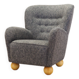 Grey armchair, Scandinavian design, production: Denmark