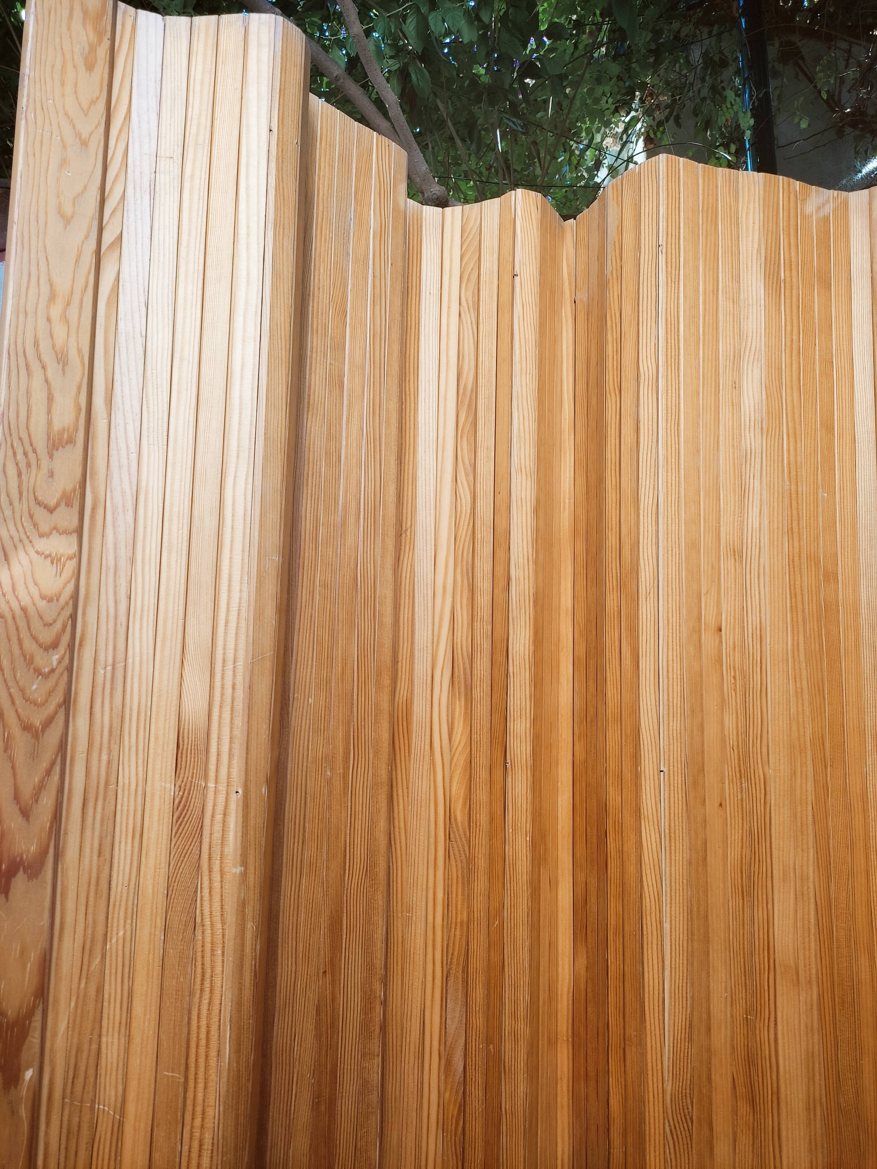 Paravent enroulable en hêtre massif