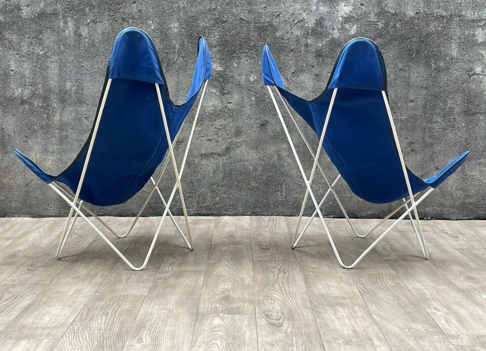 Pair of AA butterfly armchairs, 1970s