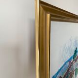 Paysage abstrait moderniste du milieu du siècle 'Misty Window'