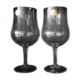 2 grands verres Cristal d'Arques Boîte origine