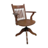 Oak swivel armchair