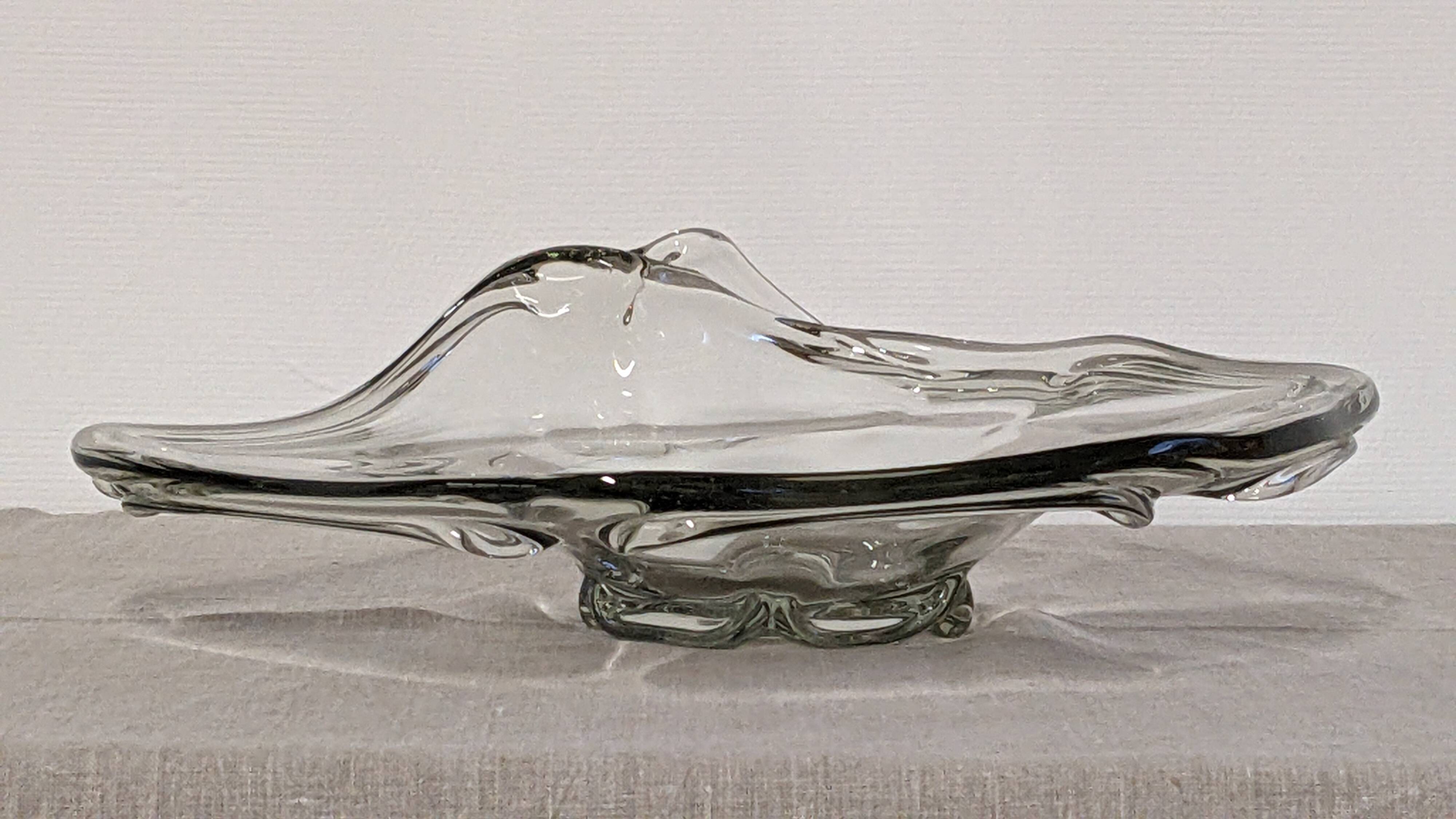 XL Murano glass fruit bowl or pocket emptier, Italy circa 1970