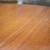 Scandinavian design wooden table, dining room table with integrated extension