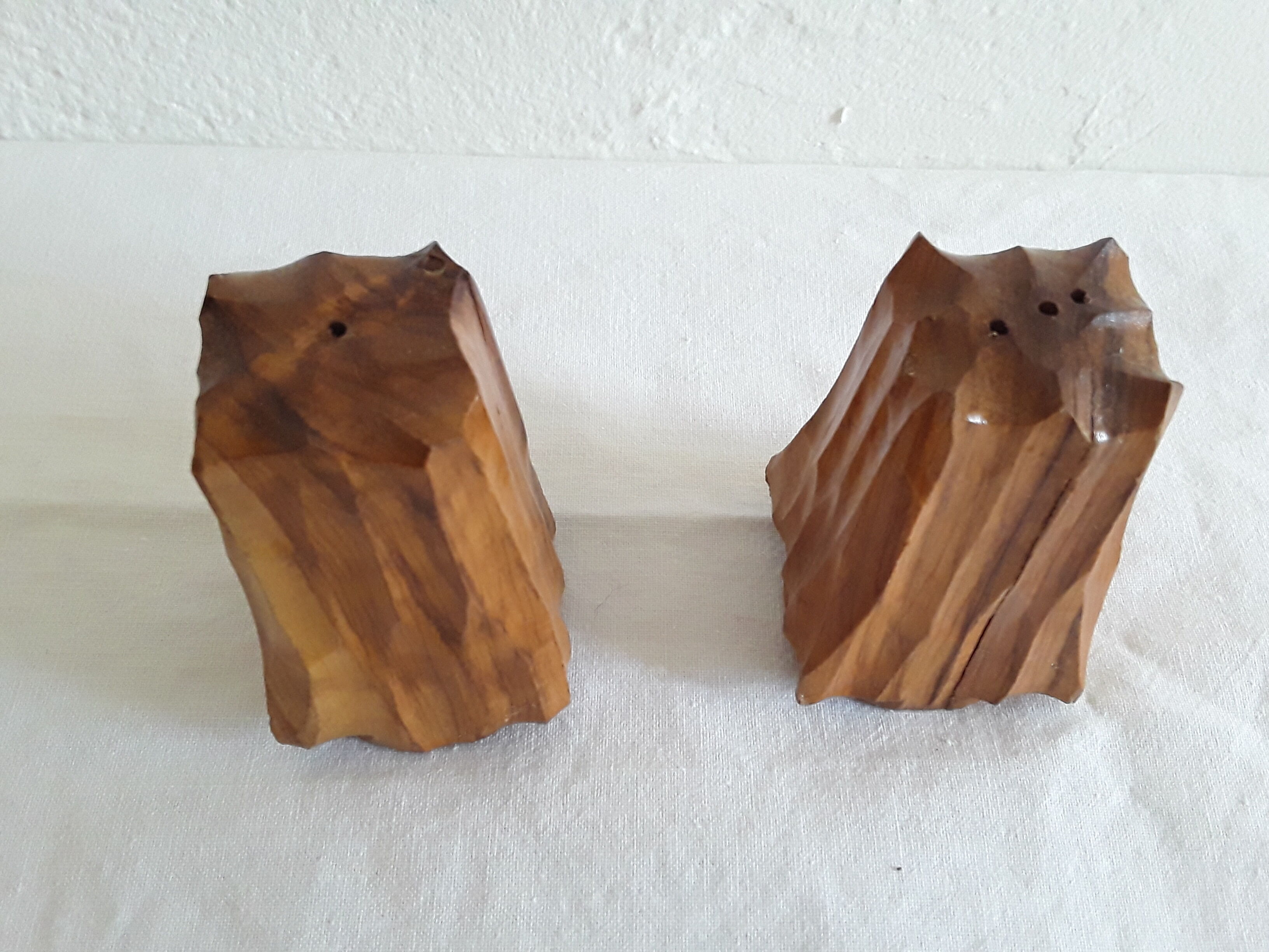 Vintage wooden salt and pepper shaker