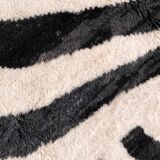 Moroccan berber carpet m'rirt ecru and black 3,43x2,39m