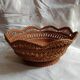 Braided rattan basket