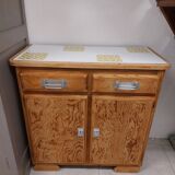 buffet bois massif, pieds compas