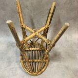 Vintage 1950s rattan stools