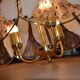 Suspension/lustre verre et laiton des années 80