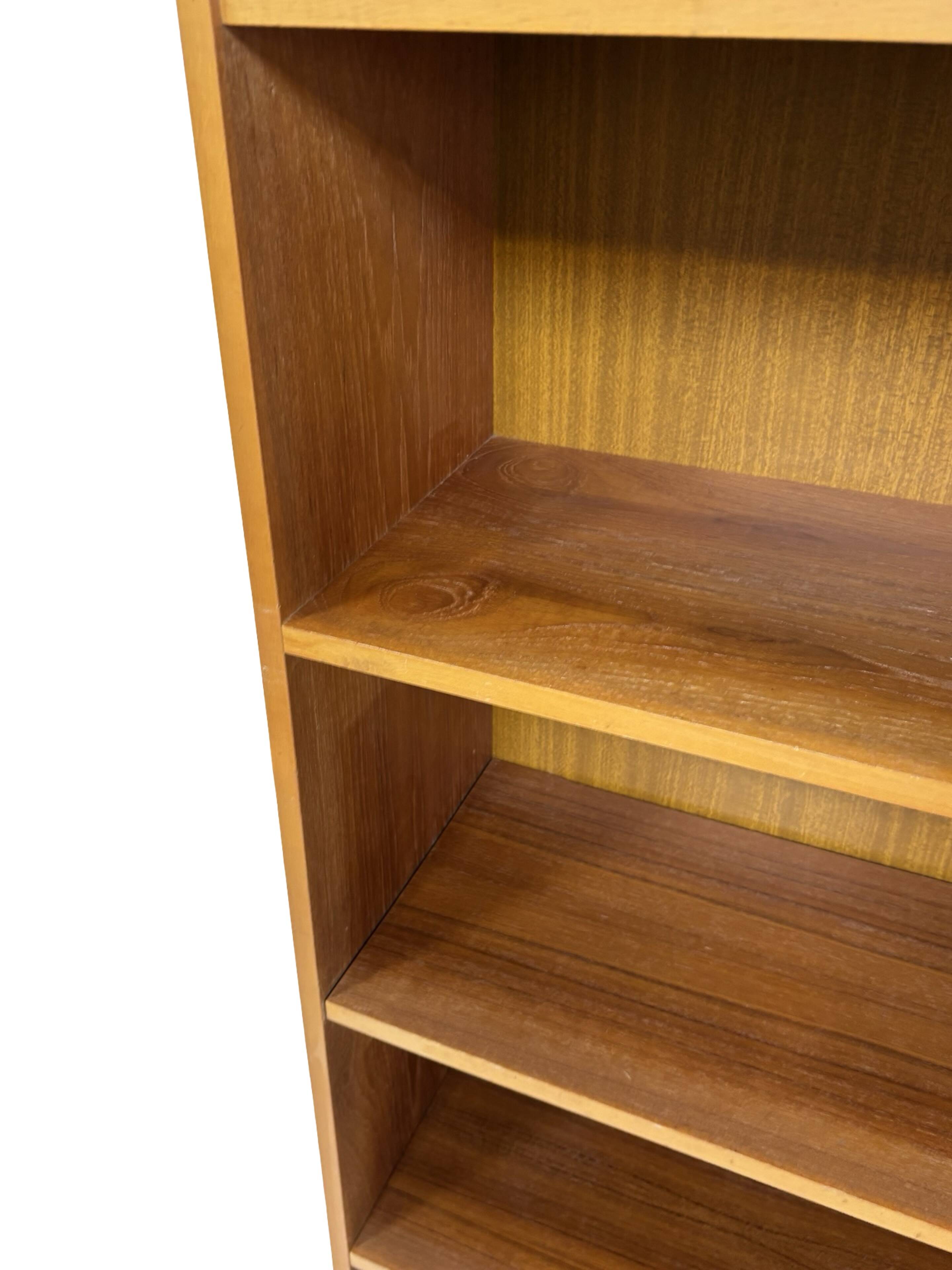 Large vintage teak bookcase, Danish design, 1960s