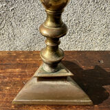 Ancient altar candle holder, bronze candle spike.