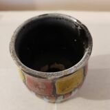 Enamelled vintage Vallauris vase