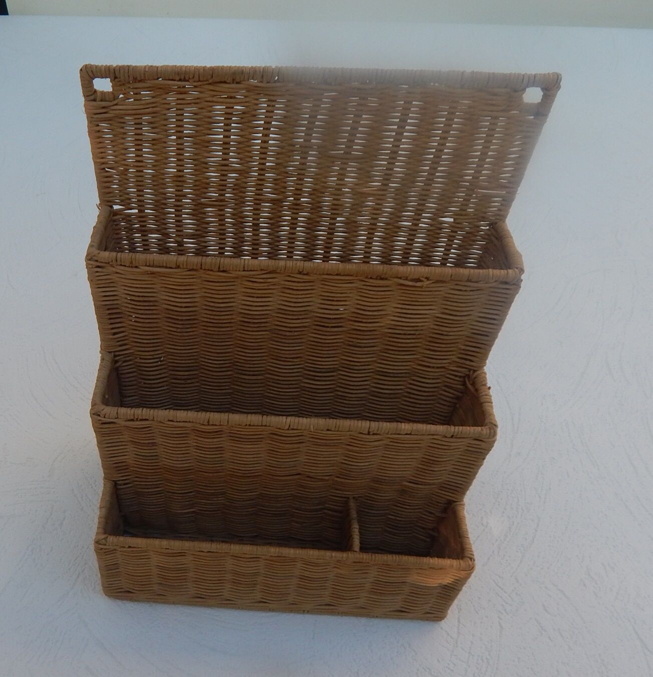 Mail door/ wicker wall organizer
