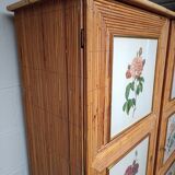 Armoire en rotin 1960