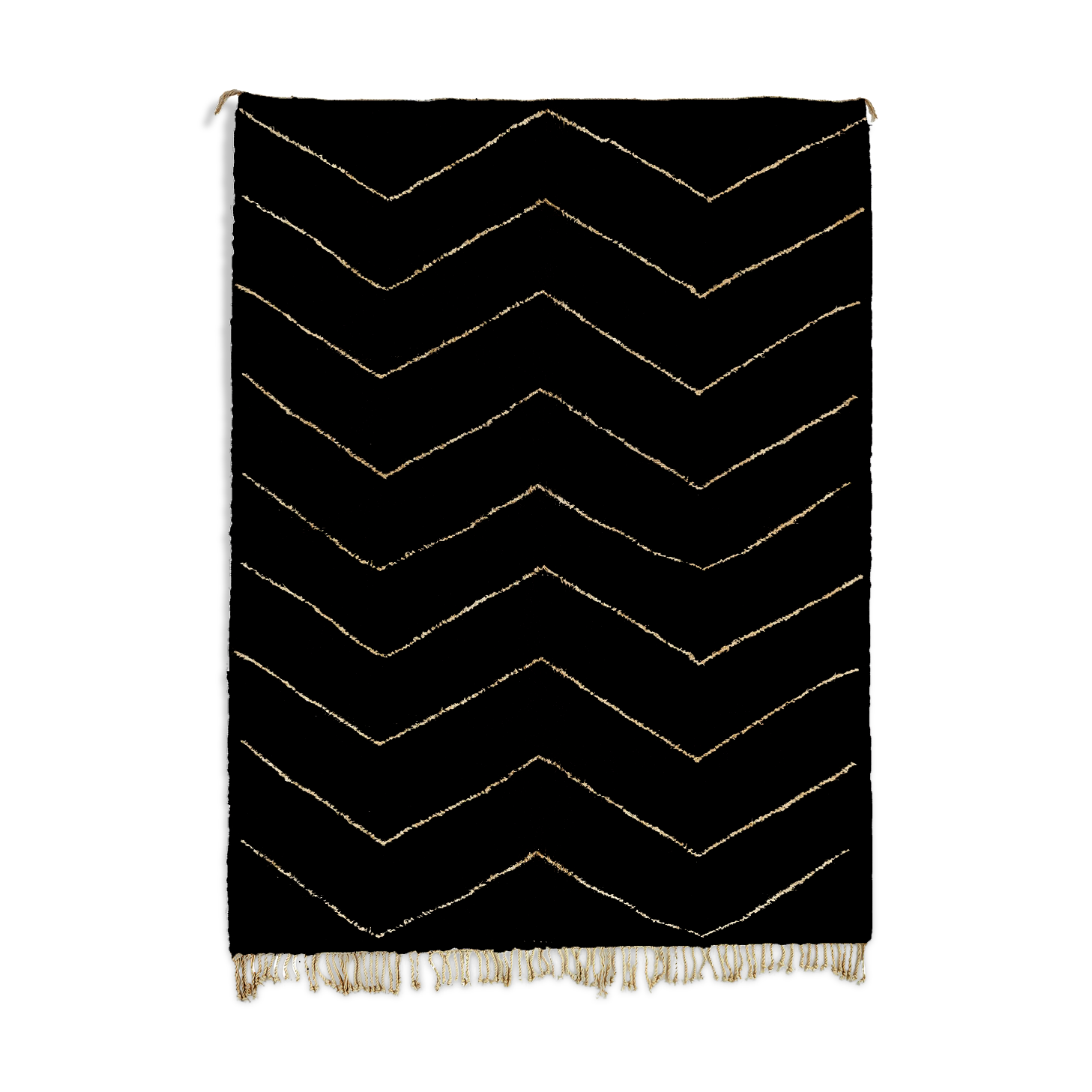 Modern Moroccan carpet black