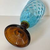 Vase ancien bleu turquoise et ambre
