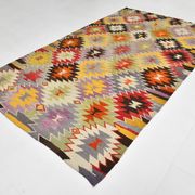 6x10 Geometric Style Vintage Kilim Rug,