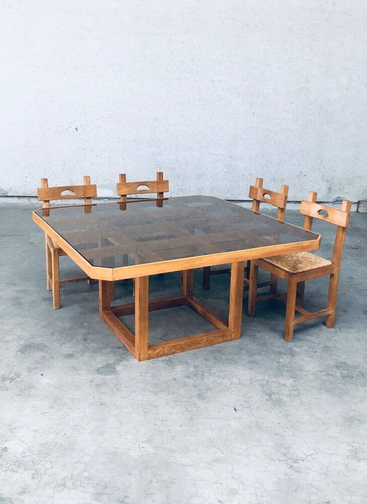 Postmodern Octagonal Square Dining Table, 1980s