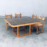 Postmodern Octagonal Square Dining Table, 1980s