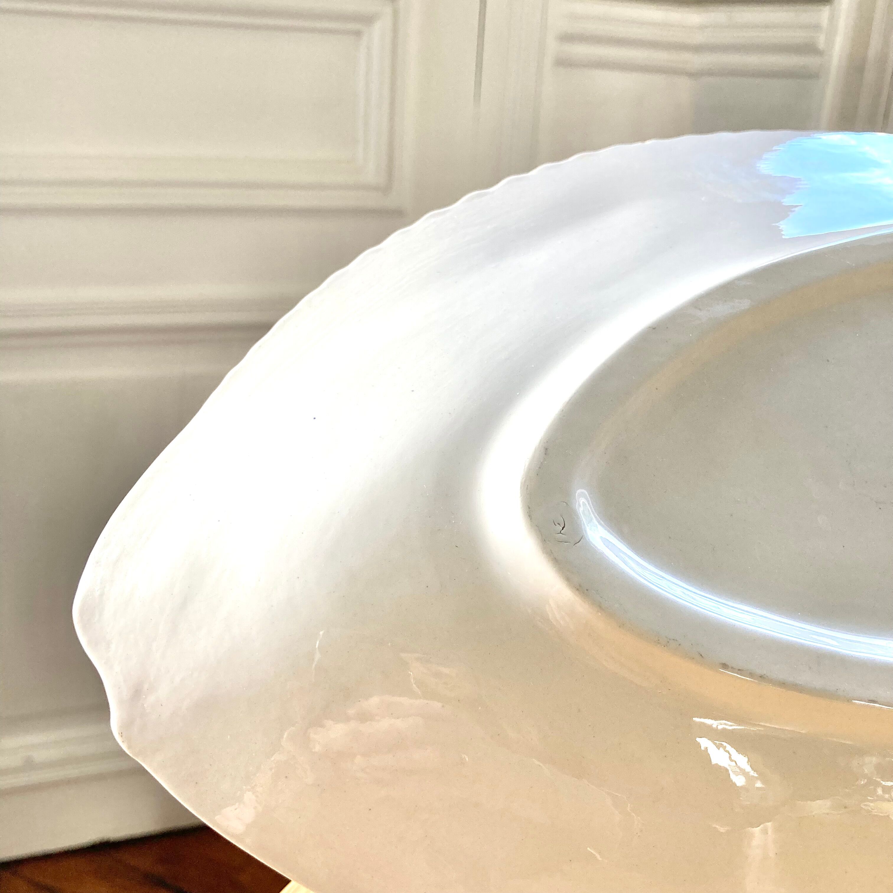 Faience fish dish Digoin Sarreguemines