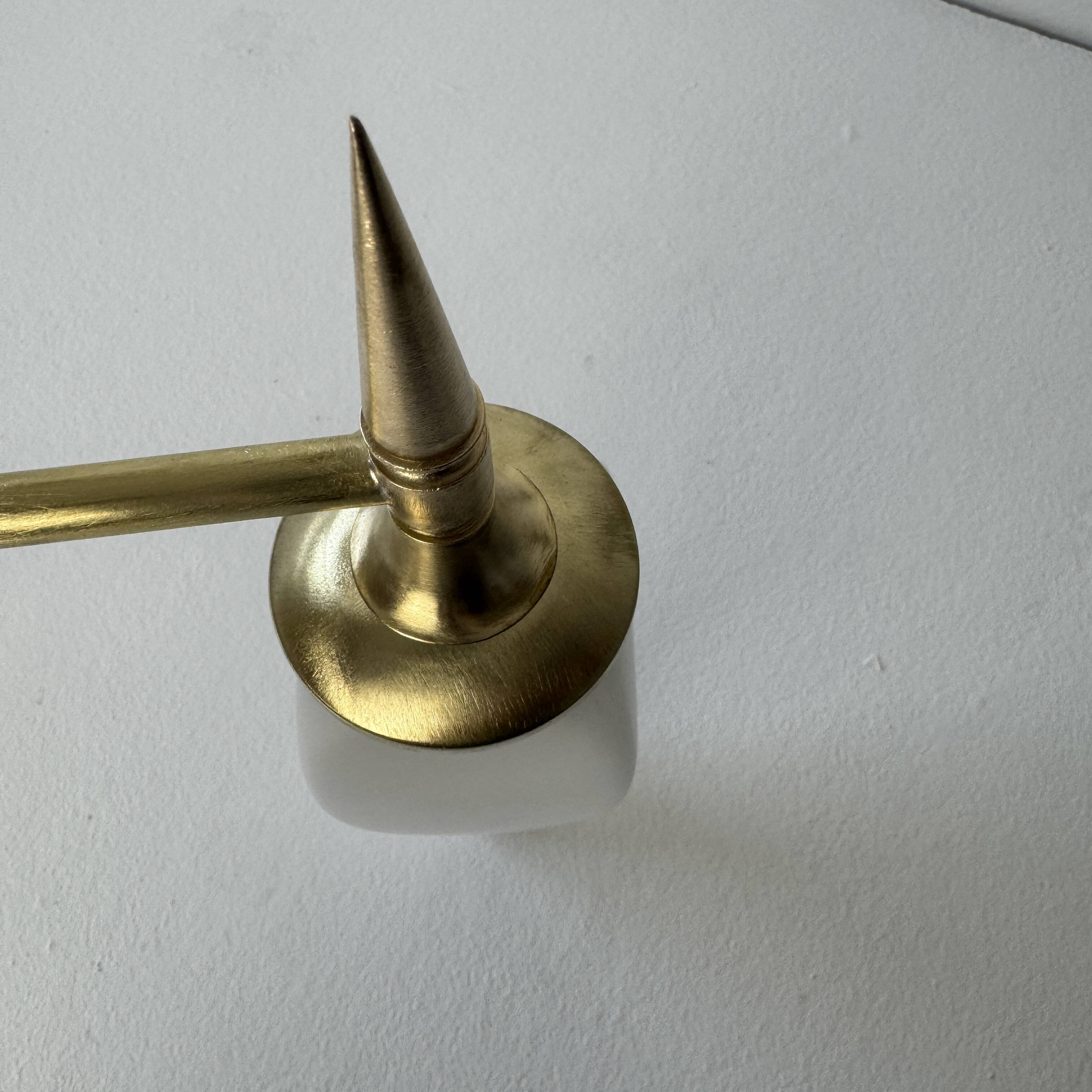 Pair of old vintage opaline wall lights