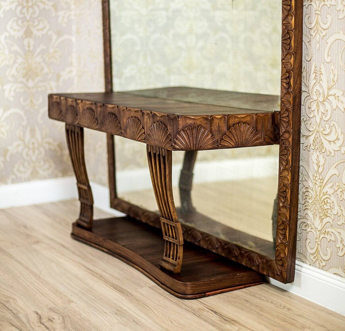 Pearwood Vanity Table with Mirror, 1900s
