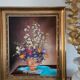 Old painting oil on canvas signed Suzanne Savary – Still life flo