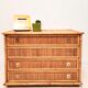 Chest of drawers, dresser, 1960s, Dal vera, bamboo and wicker, brass handles