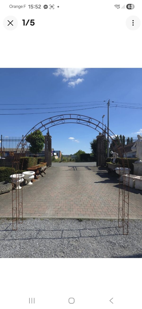 Arche de jardin en fer forgé