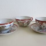 Tasses  et sous tasses  anciennes porcelaine japon