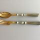 old horn salad cutlery