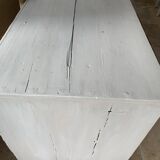 Charming old country sideboard painted in lime white