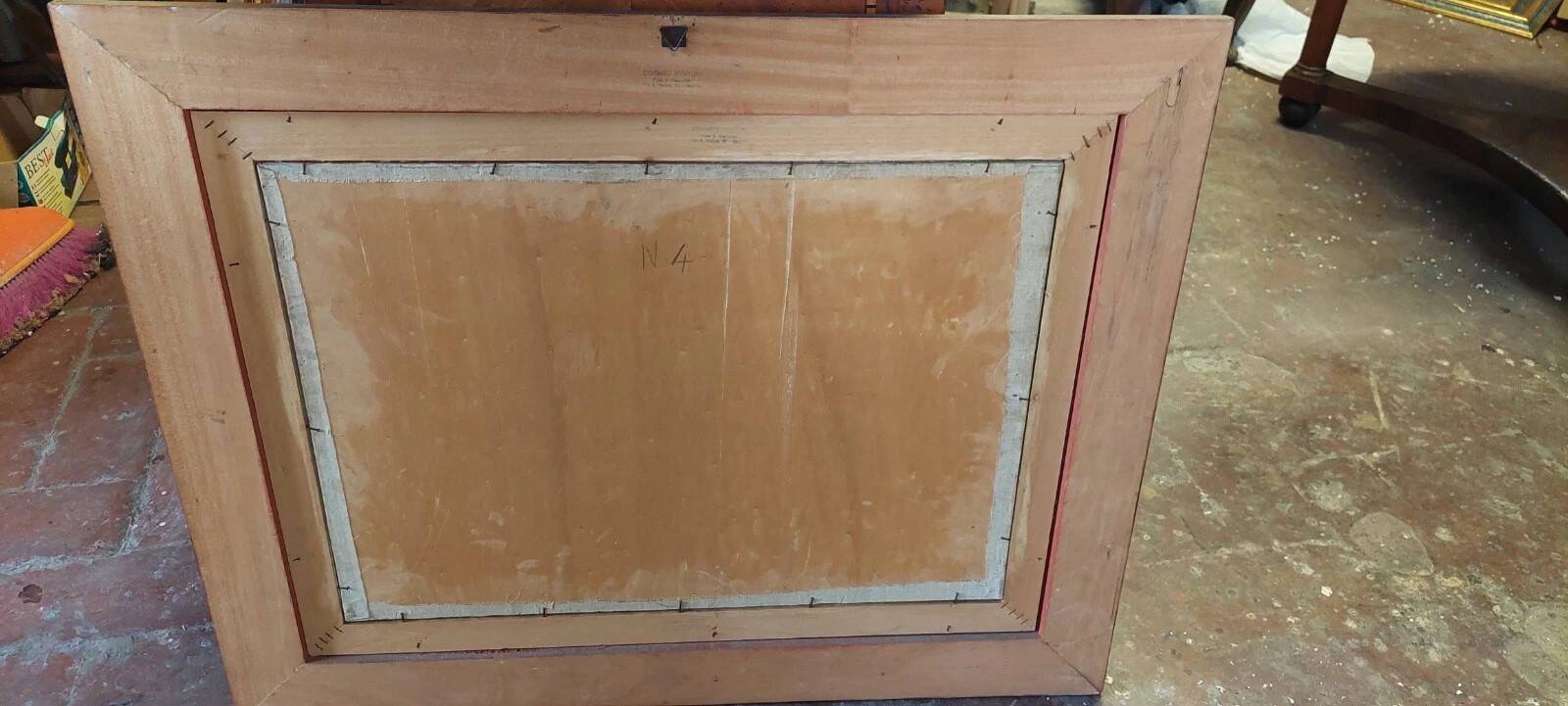 Giuseppe manfredi ( 1934 - 1987) marina peinture huile carton toile 70 x 50