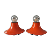 Pair of artemide "Teti" vico Magistretti wall light