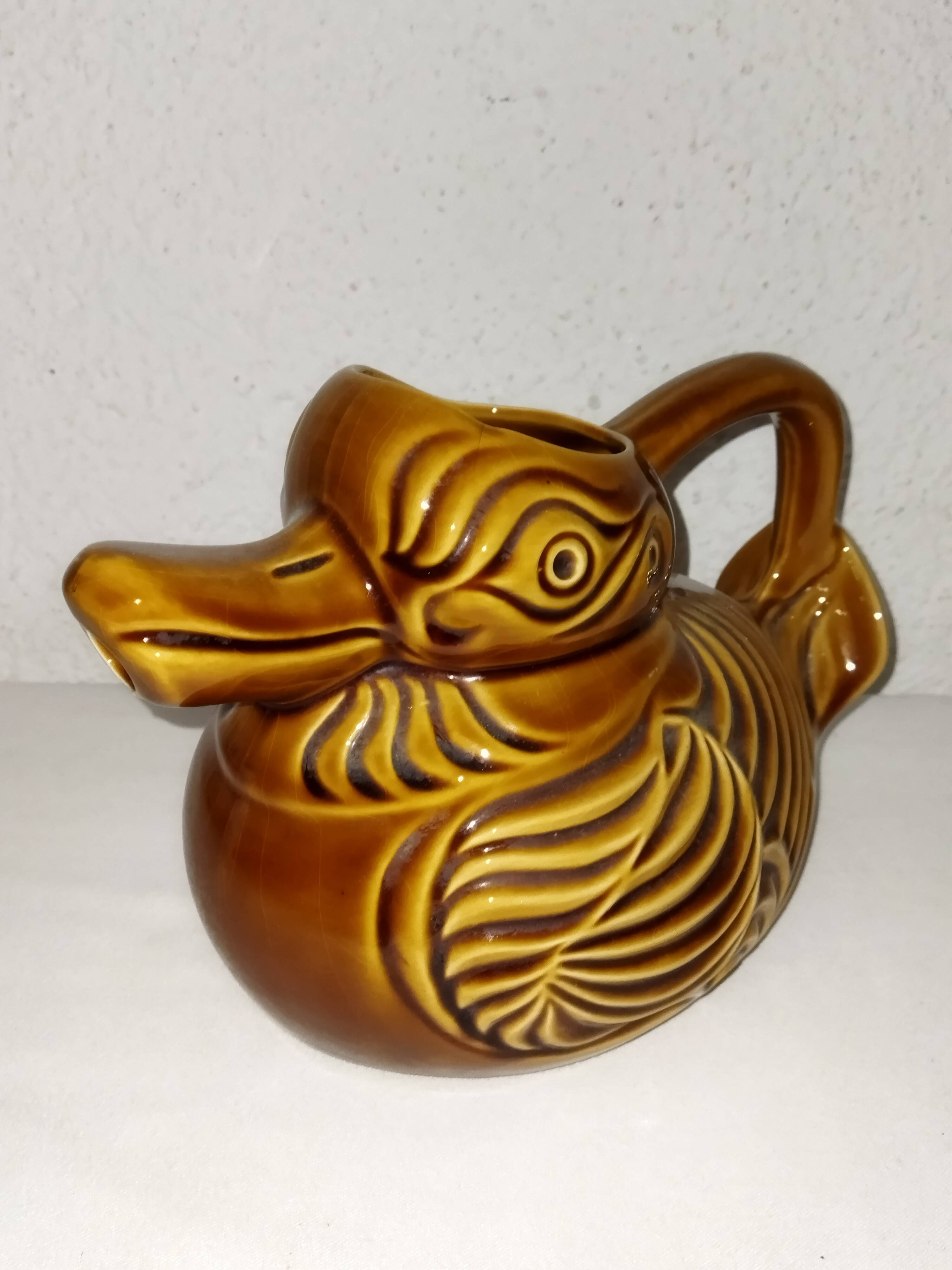 Vintage zoomorphic table pitcher sarreguemines