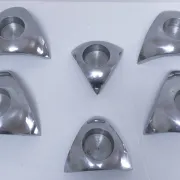 six bougeoirs tripodes aluminium design 90