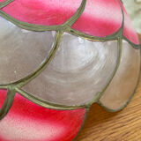 Lampshade in mother-of-pearl petals